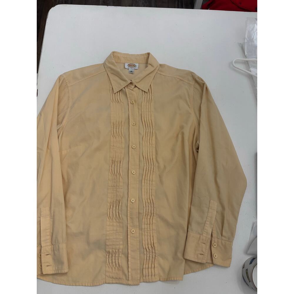 Buttery soft yellow casual 2xL‎ Talbots Women’s Plus Casual closet staple Button